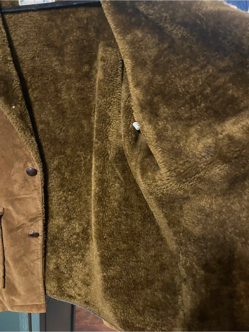 William Barry Men's Tan/Brown Corduroy Sherpa Jacket